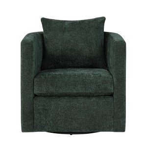 TiramisuBest Light Grey Performance Fabric Swivel Barrel Chair - 1 of 4