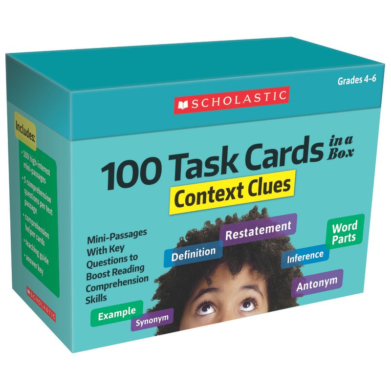 100 Task Cards in a Box: Context Clues - by  Justin Martin & Carol Ghiglieri (Hardcover), 1 of 2