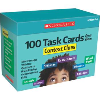 100 Task Cards in a Box: Context Clues - by  Justin Martin & Carol Ghiglieri (Hardcover)
