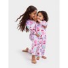 The Children's Place Toddler Girls Long Sleeve Santa Candy Bear Velour Pajamas - 2 of 4