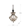 DOMETOUR Farmhouse Chandeliar, Distressed White Pendant French Country Wood Chandelier for Living Room Foyer, Bulb Not Included - 4 of 4