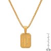 Steeltime 24" 14k gold plated sterling silver dog tag brick pendant - 3 of 3
