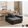 TIRAMISUBEST Oversize Single Sofa Chair, Sparkling Chenille Fabric Modular Sofa, Free Combination Cushion Sofa w/ 2 Pillows - 2 of 4