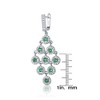 Guili Sterling Silver Plated Chandelier Earrings with Cubic Zirconia – A Sophisticated and Sparkling Statement Piece for a Glamorous, Timeless Look. - 3 of 4