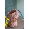 Okak Greek Style Cement Head Planter Classic Sculptural Flower Pot for Indoor & Outdoor Garden Decor,6 Different Sizes - 3 of 4