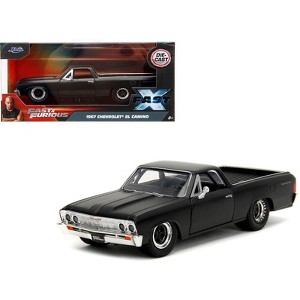 1967 Chevrolet El Camino Matt Black "Fast & Furious" Series 1/32 Diecast Model Car by Jada - 1 of 4