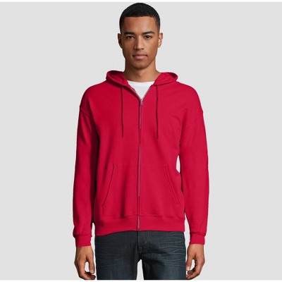 hanes red zip hoodie