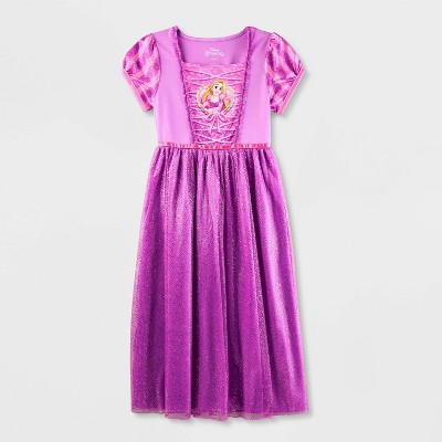 Girls' Disney Princess Rapunzel Dress-up Nightgown - Purple : Target