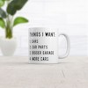 Crazy Dog T-Shirts Things I Want List Car Mug Funny Car Guy Mechanic Wishlist Graphic Novelty Coffee Cup-11oz - 2 of 4