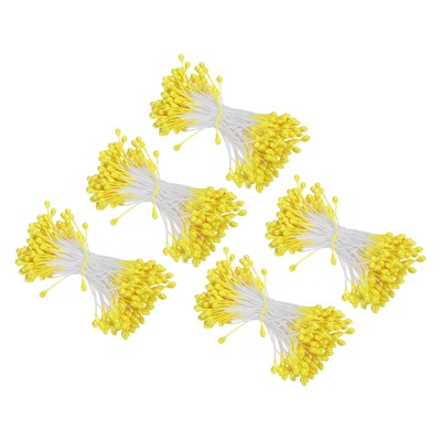 Unique Bargains Handmade Flexible Durable Artificial Flower Stamen 3mm 750 Pcs
