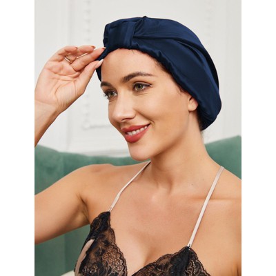 SilkSilky Women's Pure Silk Night Turban Sleep Cap