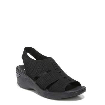 BZees Womens Double Up Wedge Sandals