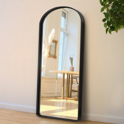 Lirago Metal Flat Mirror Full Length Mirror Leaning Mirror 71*31 Black