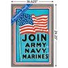 Trends International Join Army Navy Marines Framed Wall Poster Prints - 3 of 4