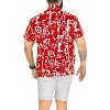 LA LEELA Mens Hawaiian Shirts Short Sleeve Button Down Shirt Men's Tropical Shirts Casual Vacation Party Caribbean Shirts for Men Funny L Leaves, Red - 4 of 4