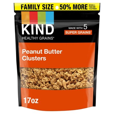 Kind Peanut Butter Whole Grain Clusters Granola - 17oz : Target