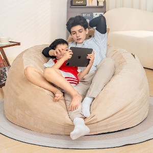 CAVINAS 5Ft Bean Bag Chair, Bean Bag Chairs for Adults with Microfiber Cover and Memory Foam - 1 of 4
