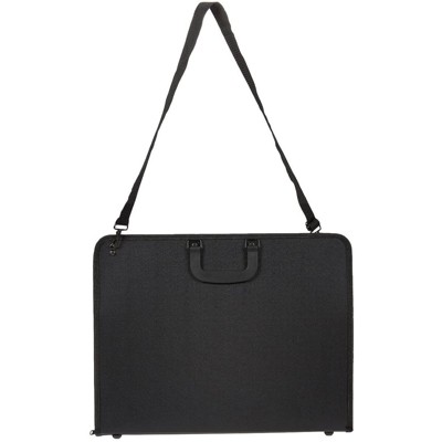 Juvale Art Portfolio Case, Artist Portfolios Bag Carrying Case with Shoulder Strap Easy to Carry, Black, Ideal for 12"x18" Canvas