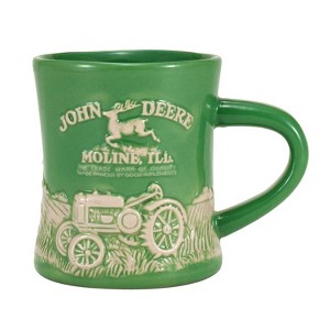 John Deere Raised-Relief "Steel Wheels" Stoneware Diner Mug - 1 of 1