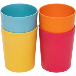 WeeSprout Bamboo Toddler Cups, Organic & Non-Plastic Cup for Big Kids or Baby, 10 oz, Set of 4 - 1 of 4