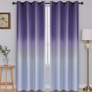 Yakamok Gradient Color Ombre Curtains ( Lavender Purple 52x96 Inch, Set of 2) - 1 of 1