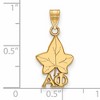 Black Bow Jewelry 14k Yellow Gold Plated Sterling Silver Alpha Phi Greek Life Small Pendant - 2 of 3