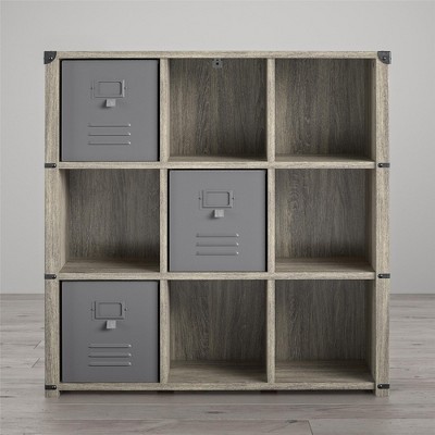 Nova 9 Cube Storage Bookcase – Grey Oak