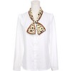 INSPIRE CHIC Women's Leopard Contrast Color Skinny Long Hair Ribbon Scarves 1Pc - 2 of 4