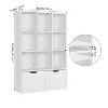 White 9 Cube Storage Organizer with Drawers, White 3-Tier Open Freestanding Shelf for Kids Room, Living Room, Office, Bedroom - 2 of 4