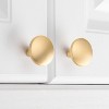 attop Round Cabinet Knobs, Solid Brass Dresser Knobs Brushed Gold Cabinet Knobs for Kitchen Drawers(12Pcs, 1.1"x0.78") - 4 of 4