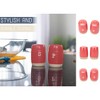 Nat & Jules Raw Bottom Red 3 x 2 Ceramic Salt and Pepper Shaker 2 Piece Set - 3 of 4