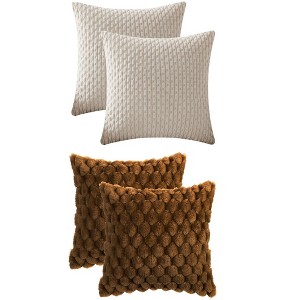 REGALWOVEN 4 Pcs Soft Cozy Throw Pillow Covers for Home Decor 16" x 16" - 1 of 4