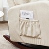 GDFStudio Ruskin Modern Wood Upholstered Adjustable Back Rocking Arm Chairs - 4 of 4