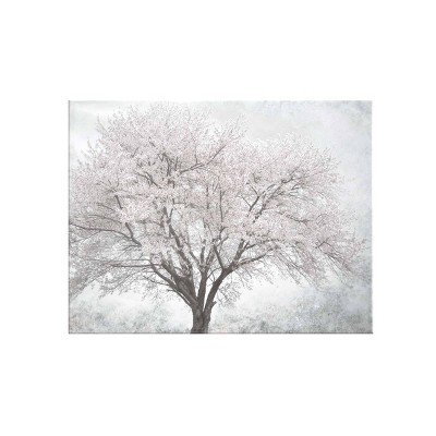 40" x 30" Soft Cherry Blossom Tree Unframed Wall Canvas White - Prinz