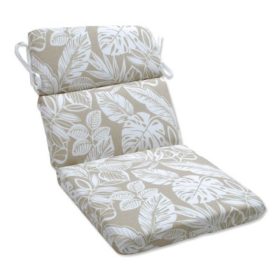 Pillow Perfect 40.5" x 21" Delray Outdoor/Indoor Rounded Corners Chair Cushion Natural