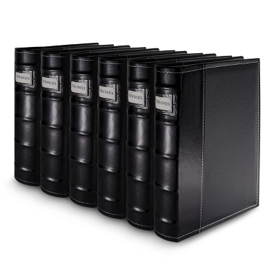 Bellagio-Italia CD/DVD Storage Binder - Black - Leather - 144-Disc Capacity