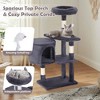 FDW 37 Inch Cat Tree Cat Tower Tall with Scratching Posts Cozy Condo Multi-Level Furniture Activity Center Cat Furniture for Indoor Cats - 4 of 4