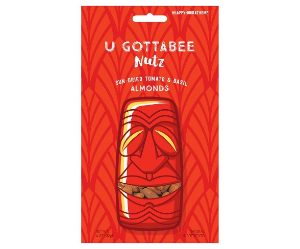 U Gottabee Nutz Vegan Basil & Dried Tomato Almonds - 4oz