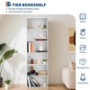 6 Tier Wood Bookcase, 71" Tall Freestanding Bookshelf, Floor Standing Open Display Rack, Storage Book Shelf for Living Room Home Office - 4 of 4