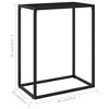 vidaXL Console Table Black Tempered Glass and Powder-Coated Steel Medium - 2 of 4