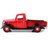 1937 Ford Pickup Truck Red and Black 1/24 Diecast Model Car by Motormax - 2 of 3