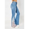 Women's High Waist American Flag Flare Jeans - Judy Blue - 3 of 4