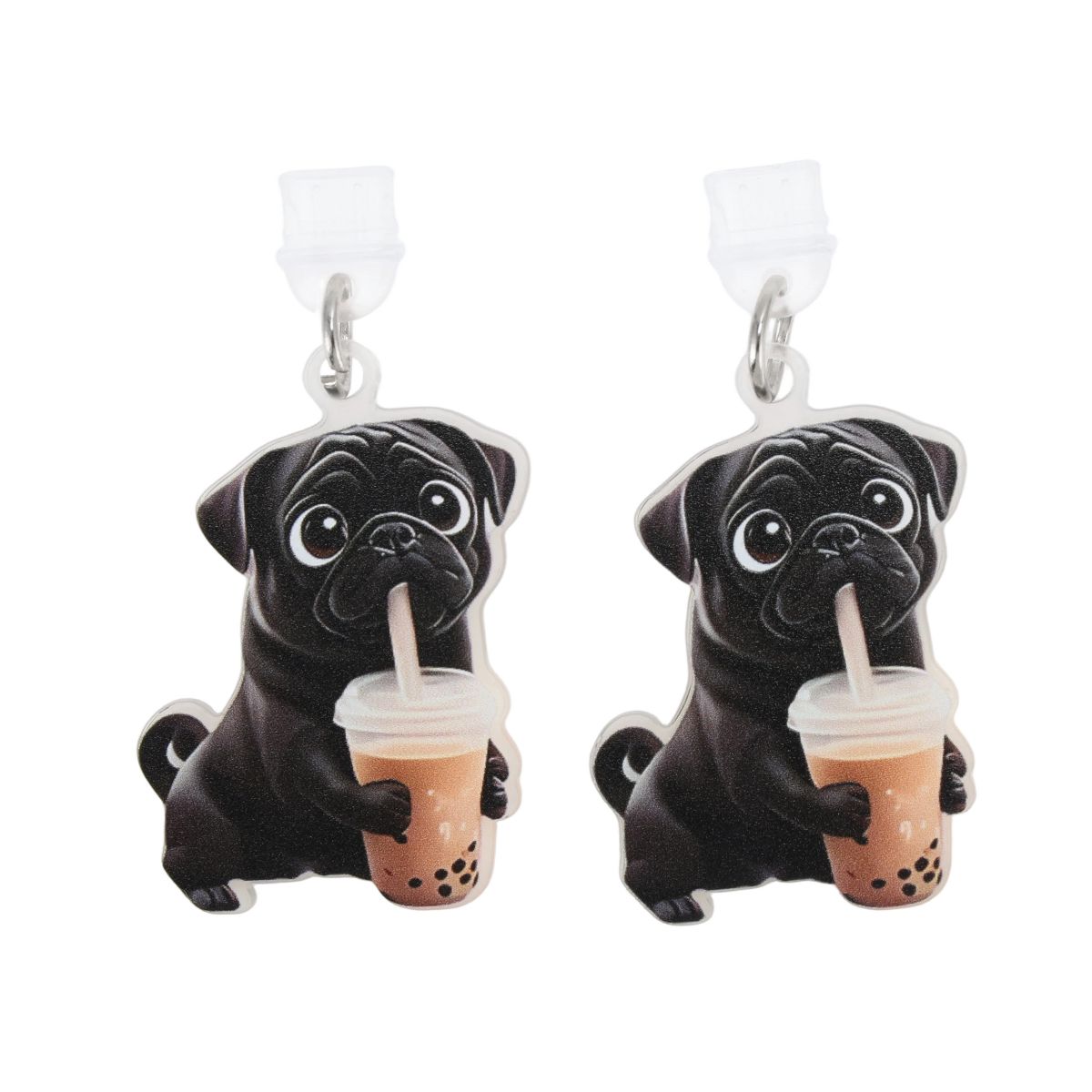 Unique Bargains Dog Pendants Dust Plug Charm for Type-C Black Gray Brown 2 Pcs