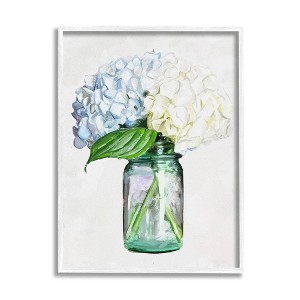 Stupell Industries Country Jar Hydrangea Bouquet Framed Giclee Art - 1 of 4