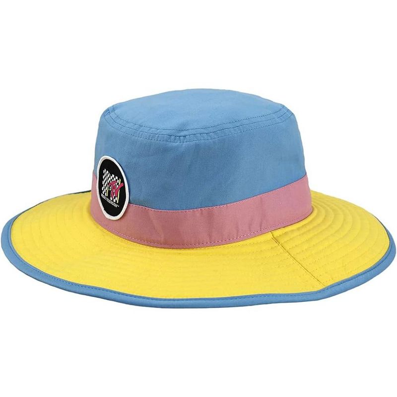 MTV 90's Throwback Logo Color Block Wide Brim Boonie Sun Hat With Neck Drape Multicoloured, 4 of 7