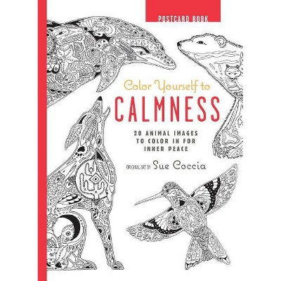 Color Yourself to Calmness Postcard Book - (Hardcover)