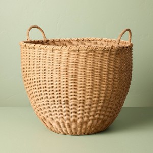 Large Round Woven Rattan Storage Basket with Handles - Hearth & Hand™ with Magnolia - 1 of 4