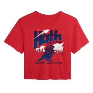 Women's - Star Wars - Hoth Snow Tours Cropped Graphic T-Shirt - 1 of 4
