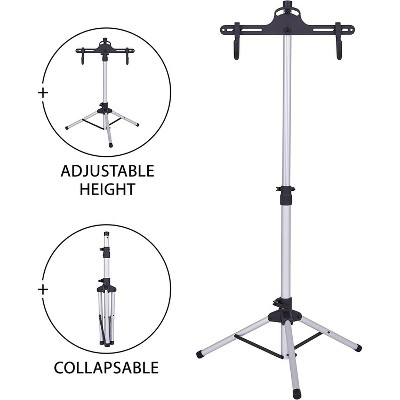 Adjustable Freestanding Silver and Black Bike Storage Rack