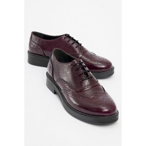 Avra - Burgundy Patent Leather Oxford Shoes (Women) | Forever & Always Shoes - 1 of 3
